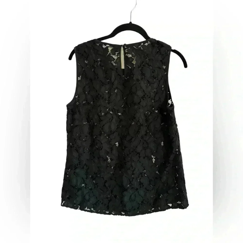 Diane Von Furstenberg Lace Madalena Top in Black